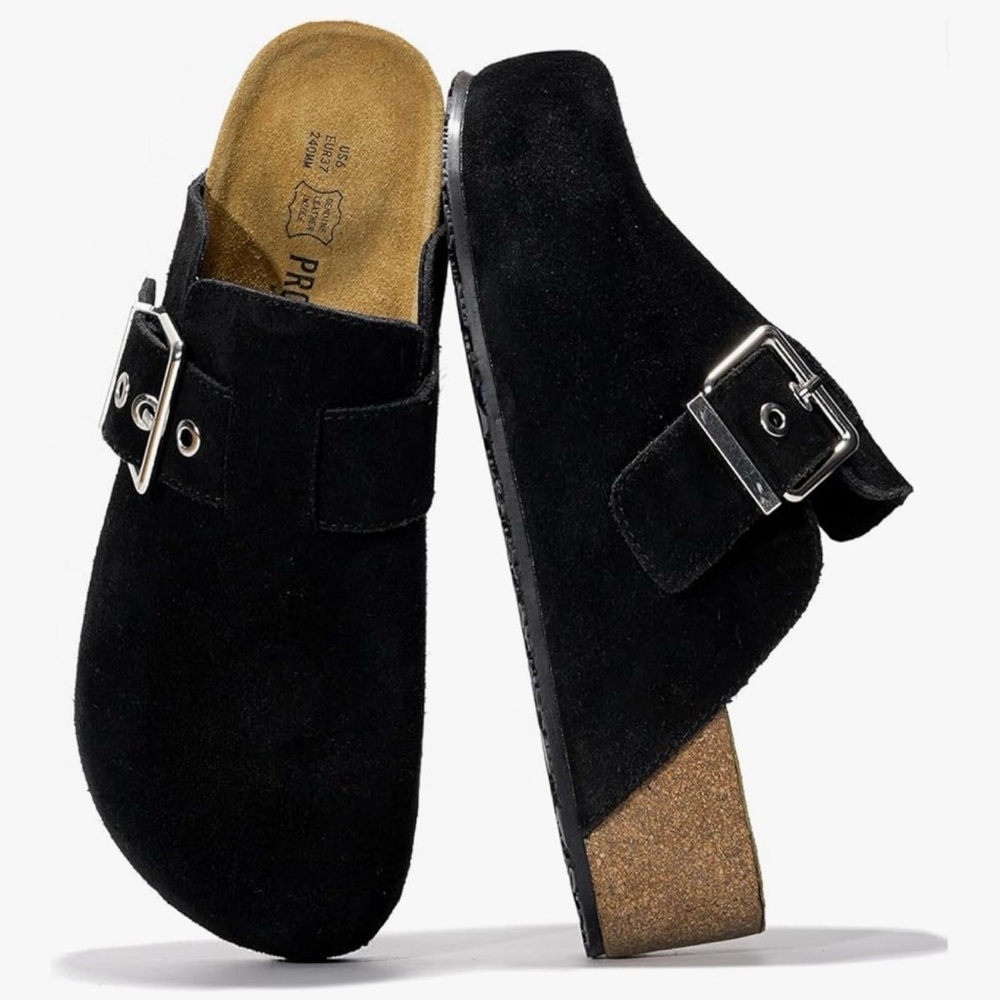 Women’s Black project cloud platform clogs with B… - image 1